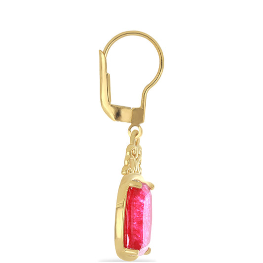 Goldplattierte Silberohrringe mit rotem Achat