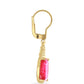 Goldplattierte Silberohrringe mit rotem Achat