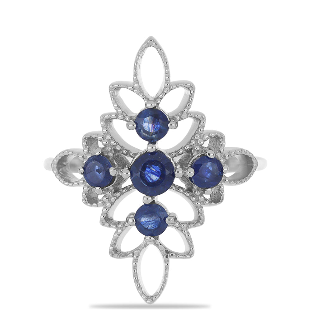 Silberring mit australischem blauem Saphir