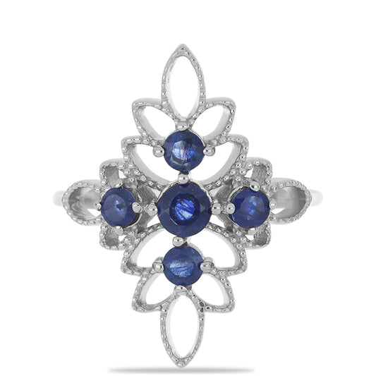 Silberring mit australischem blauem Saphir