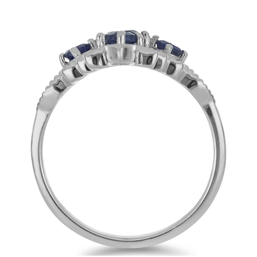 Silberring mit australischem blauem Saphir