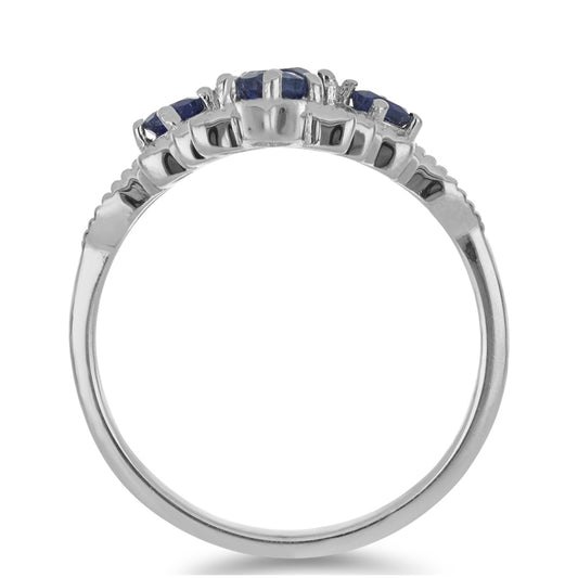 Silberring mit australischem blauem Saphir