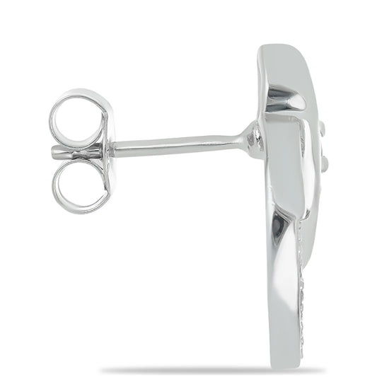 Silberohrringe mit australischem blauem Saphir und weißem Topas