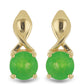 Goldplattierte Silberohrringe mit grünem Jadeit