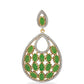 Goldplattierter Silberanhänger mit grünem Jadeit und weißem Topas