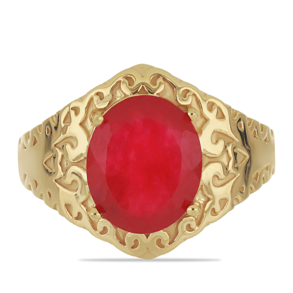 Goldplattierter Silberring mit rotem Achat 1 