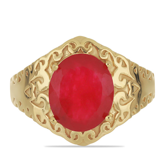 Goldplattierter Silberring mit rotem Achat