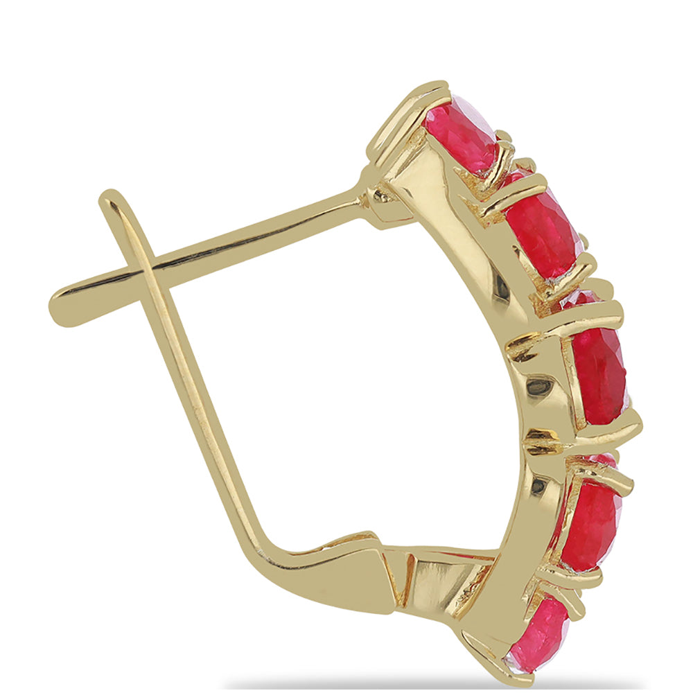 Goldplattierte Silberohrringe mit rotem Achat 2 