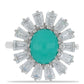 Silberring mit Dornröschen Türkis und weißem Zirkon