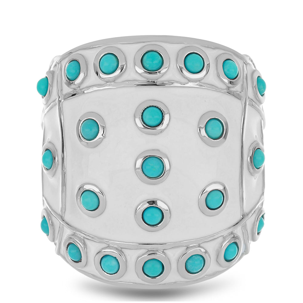 Silberring mit Dornröschen Türkis