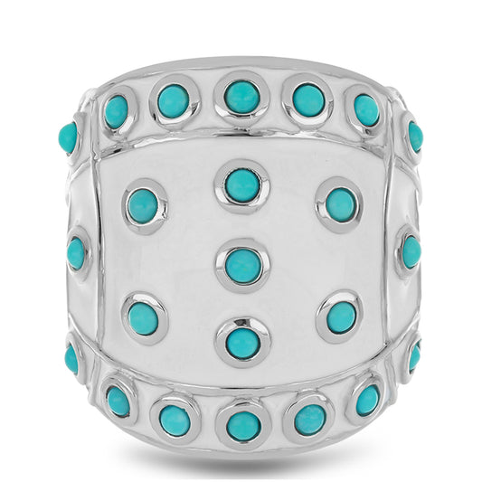 Silberring mit Dornröschen Türkis