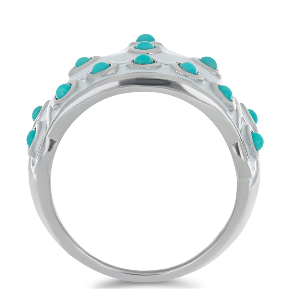 Silberring mit Dornröschen Türkis 2 