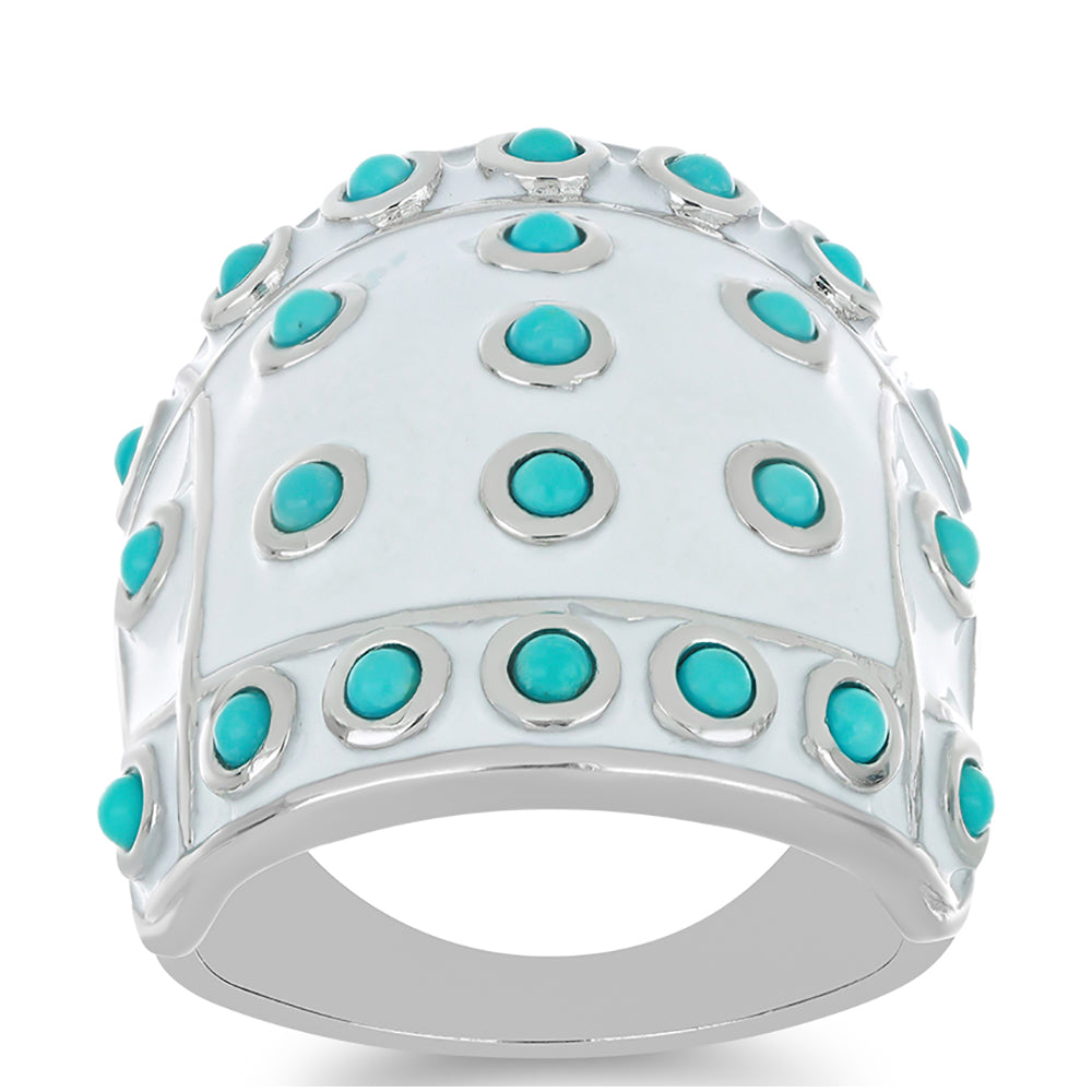 Silberring mit Dornröschen Türkis