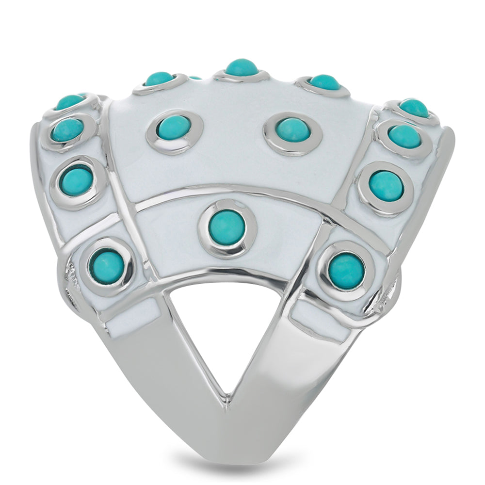 Silberring mit Dornröschen Türkis 4 