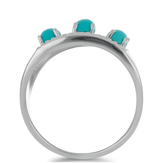 Silberring mit Dornröschen Türkis