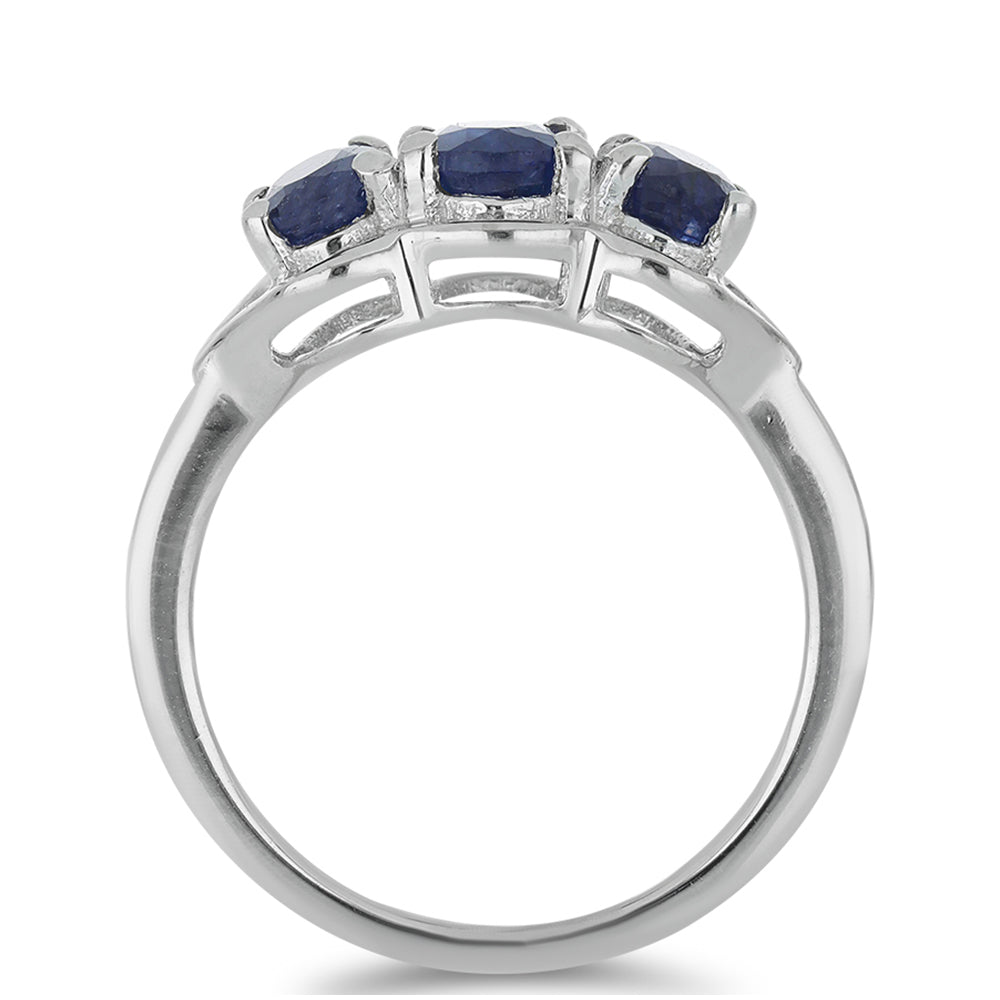 Silberring mit australischem blauem Saphir