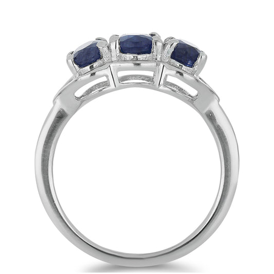 Silberring mit australischem blauem Saphir