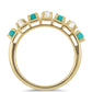 Goldplattierter Silberring mit Dornröschen Türkis