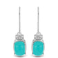 Silberohrringe mit Dornröschen Türkis und weißem Topas