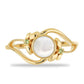 Goldplattierter Silberring mit Regenbogenmondstein und Peridot aus Changbai