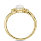 Goldplattierter Silberring mit Regenbogenmondstein und Peridot aus Changbai