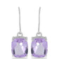 Silberohrringe mit Rose De France Amethyst