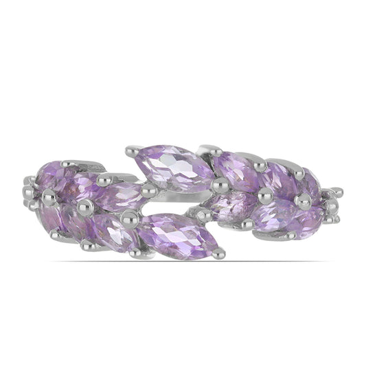 Silberring mit Rose De France Amethyst