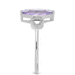 Silberring mit Rose De France Amethyst und weißem Topas