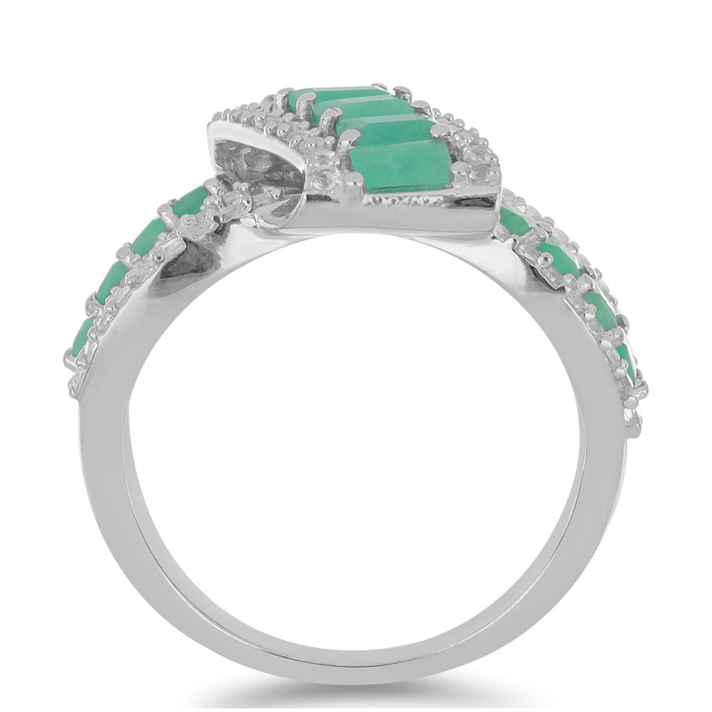 Silberring mit brasilianischem Smaragd 2 