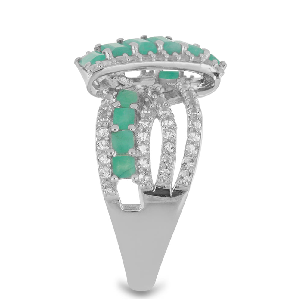 Silberring mit brasilianischem Smaragd 4 