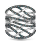 Silberring mit blauem Diamant