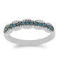 Silberring mit blauem Diamant