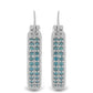 Silberohrringe mit blauem Diamant