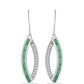 Silberohrringe mit brasilianischem Smaragd und weißem Topas
