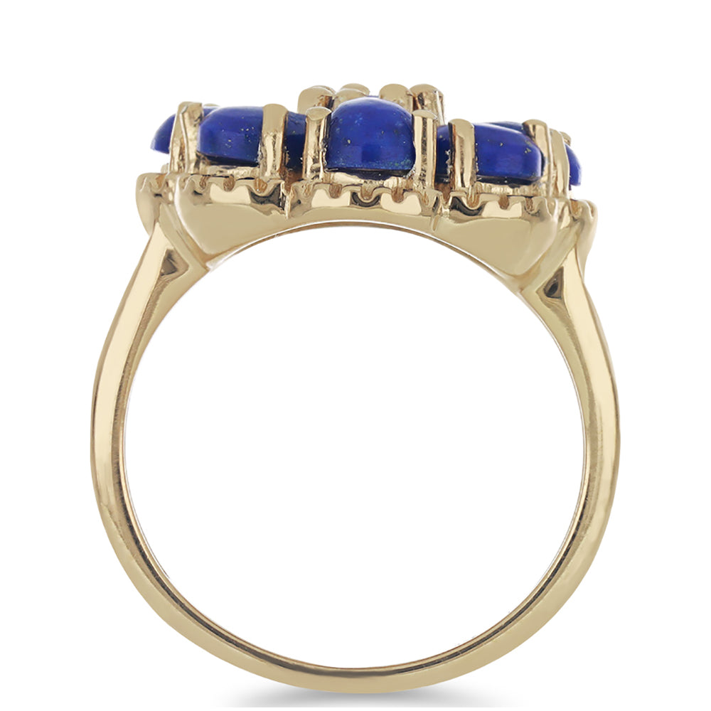 Goldplattierter Silberring mit Lapislazuli aus Badakhshan 2 