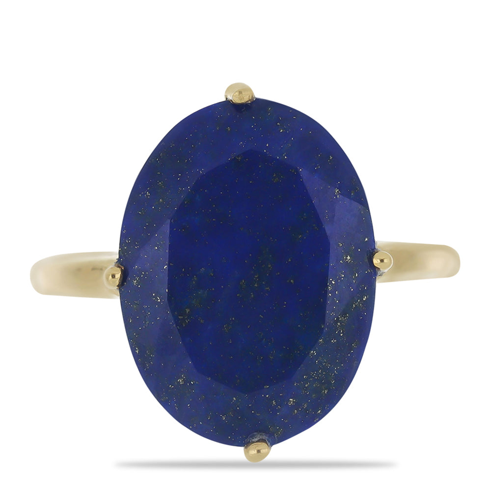 Goldplattierter Silberring mit Lapislazuli aus Badakhshan 1 