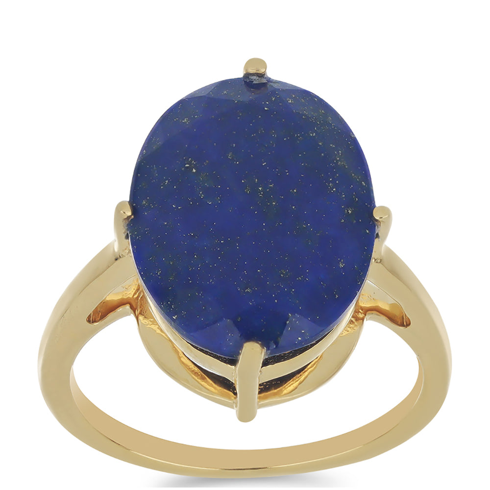 Goldplattierter Silberring mit Lapislazuli aus Badakhshan 3 