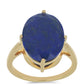 Goldplattierter Silberring mit Lapislazuli aus Badakhshan