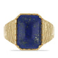Goldplattierter Silberring mit Lapislazuli aus Badakhshan