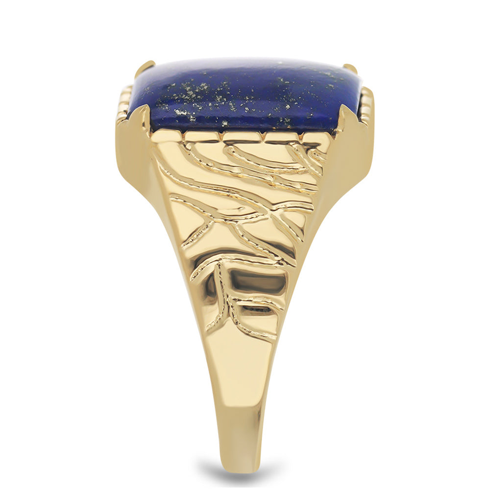 Goldplattierter Silberring mit Lapislazuli aus Badakhshan 4 