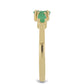 Goldplattierter Silberring mit brasilianischem Smaragd