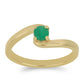 Goldplattierter Silberring mit brasilianischem Smaragd