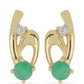 Goldplattierte Silberohrringe mit brasilianischem Smaragd und weißem Topas
