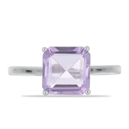 Silberring mit Rose De France Amethyst