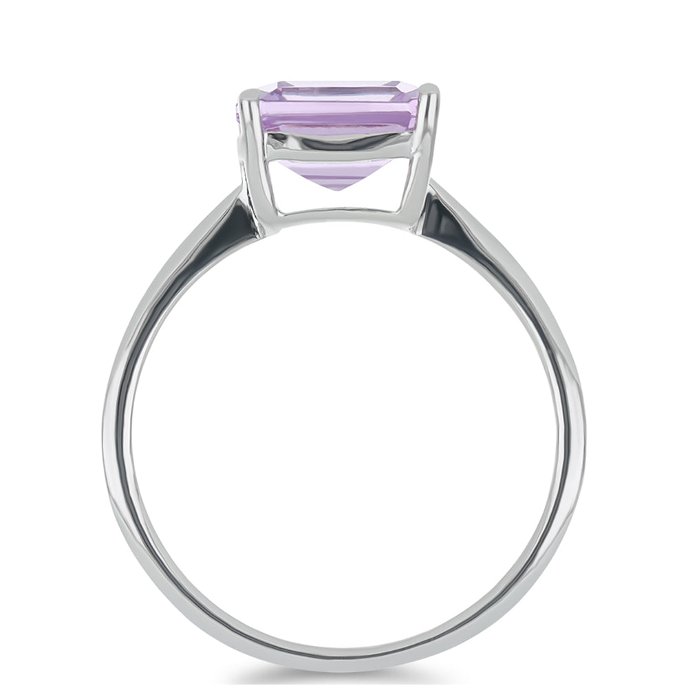 Silberring mit Rose De France Amethyst 2 