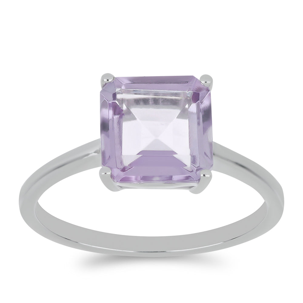 Silberring mit Rose De France Amethyst 3 