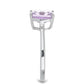 Silberring mit Rose De France Amethyst