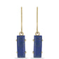 Goldplattierte Silberohrringe mit Lapislazuli aus Badakhshan