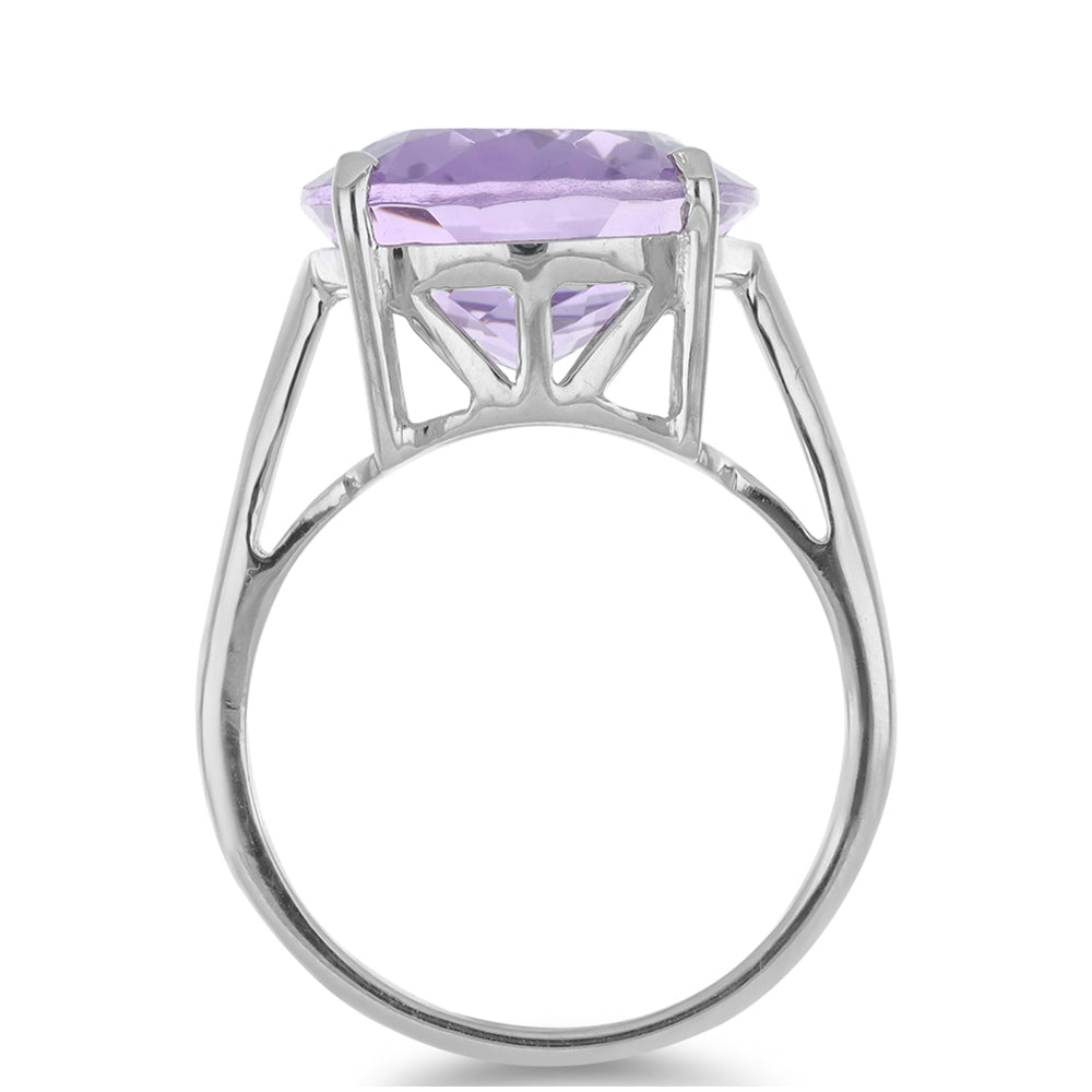 Silberring mit Rose De France Amethyst 2 
