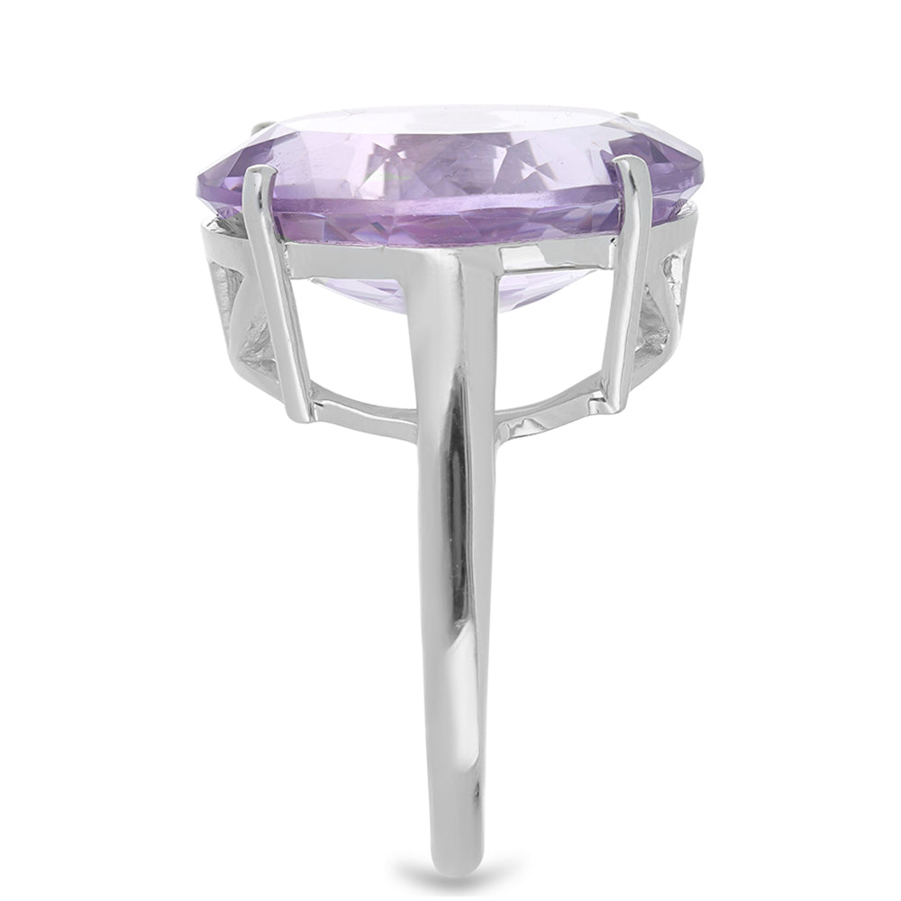 Silberring mit Rose De France Amethyst